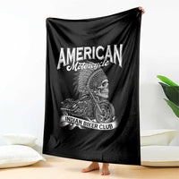 American Mortocycle Indian Native Bikes Club Throw Blanket - Wonder Print Shop