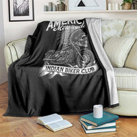 American Mortocycle Indian Native Bikes Club Throw Blanket - Wonder Print Shop