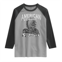 American Mortocycle Indian Native Bikes Club Raglan Shirt - Wonder Print Shop