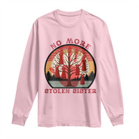 No More Stolen Sister Long Sleeve Shirt Red Hand MMIW Awareness America Native - Wonder Print Shop