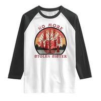 No More Stolen Sister Raglan Shirt Red Hand MMIW Awareness America Native - Wonder Print Shop