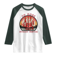No More Stolen Sister Raglan Shirt Red Hand MMIW Awareness America Native - Wonder Print Shop