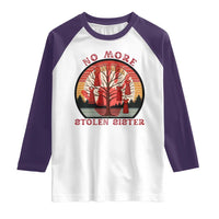 No More Stolen Sister Raglan Shirt Red Hand MMIW Awareness America Native - Wonder Print Shop