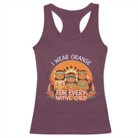 Native American Child Racerback Tank Top I Wear Orange For Every Native Child - Wonder Print Shop