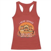 Native American Child Racerback Tank Top I Wear Orange For Every Native Child - Wonder Print Shop