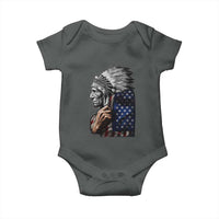 Indian Chief Native American USA Flag Baby Onesie - Wonder Print Shop