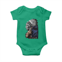 Indian Chief Native American USA Flag Baby Onesie - Wonder Print Shop