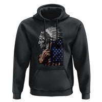 Indian Chief Native American USA Flag Hoodie - Wonder Print Shop