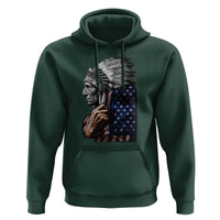 Indian Chief Native American USA Flag Hoodie - Wonder Print Shop