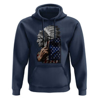 Indian Chief Native American USA Flag Hoodie - Wonder Print Shop