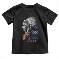 Indian Chief Native American USA Flag Toddler T Shirt - Wonder Print Shop