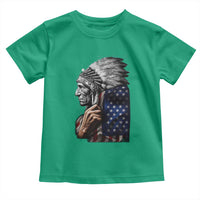 Indian Chief Native American USA Flag Toddler T Shirt - Wonder Print Shop