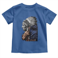 Indian Chief Native American USA Flag Toddler T Shirt - Wonder Print Shop