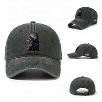 Indian Chief Native American USA Flag Washed Cotton Baseball Cap