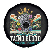 Indigenous Taino Warrior Puerto Rico Carribbean Culture Spare Tire Cover Taino Blood Runs Through Me - Wonder Print Shop