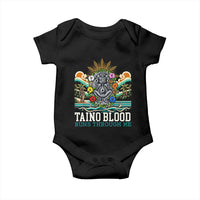 Indigenous Taino Warrior Puerto Rico Carribbean Culture Baby Onesie Taino Blood Runs Through Me - Wonder Print Shop