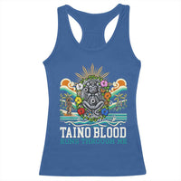 Indigenous Taino Warrior Puerto Rico Carribbean Culture Racerback Tank Top Taino Blood Runs Through Me - Wonder Print Shop