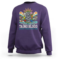 Indigenous Taino Warrior Puerto Rico Carribbean Culture Sweatshirt Taino Blood Runs Through Me - Wonder Print Shop