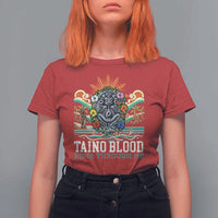 Indigenous Taino Warrior Puerto Rico Carribbean Culture T Shirt For Women Taino Blood Runs Through Me - Wonder Print Shop