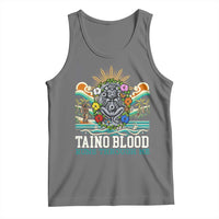 Indigenous Taino Warrior Puerto Rico Carribbean Culture Tank Top Taino Blood Runs Through Me - Wonder Print Shop