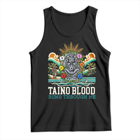 Indigenous Taino Warrior Puerto Rico Carribbean Culture Tank Top Taino Blood Runs Through Me - Wonder Print Shop