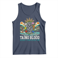 Indigenous Taino Warrior Puerto Rico Carribbean Culture Tank Top Taino Blood Runs Through Me - Wonder Print Shop