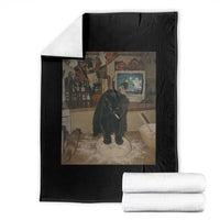 Spooky Biscuits Bakery Throw Blanket Funny Black Cat Halloween Gift
