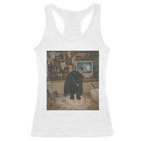 Spooky Biscuits Bakery Racerback Tank Top Funny Black Cat Halloween Gift