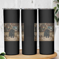 Spooky Biscuits Bakery Skinny Tumbler Funny Black Cat Halloween Gift