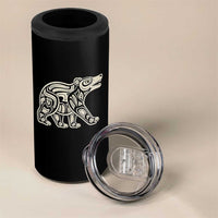 Bear Native Formline Art Salish Haida Tlingit Pacific Animal 4 in 1 Can Cooler Tumbler