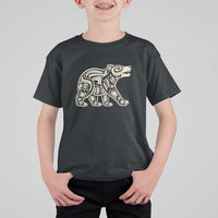 Bear Native Formline Art Salish Haida Tlingit Pacific Animal T Shirt For Kid
