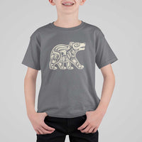 Bear Native Formline Art Salish Haida Tlingit Pacific Animal T Shirt For Kid