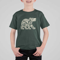 Bear Native Formline Art Salish Haida Tlingit Pacific Animal T Shirt For Kid
