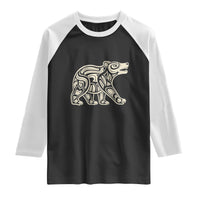 Bear Native Formline Art Salish Haida Tlingit Pacific Animal Raglan Shirt