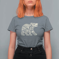 Bear Native Formline Art Salish Haida Tlingit Pacific Animal T Shirt For Women