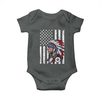 Indigenous People Tribal CG Native American Indian Chief American USA Flag Baby Onesie