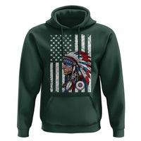 Indigenous People Tribal CG Native American Indian Chief American USA Flag Hoodie