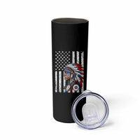 Indigenous People Tribal CG Native American Indian Chief American USA Flag Skinny Tumbler