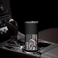 Indigenous People Tribal CG Native American Indian Chief American USA Flag Skinny Tumbler