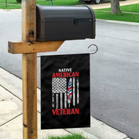 Native American Veteran USA Flag Patriotic Soldier Garden Flag