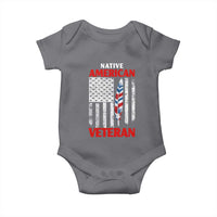 Native American Veteran USA Flag Patriotic Soldier Baby Onesie
