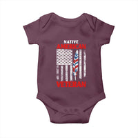 Native American Veteran USA Flag Patriotic Soldier Baby Onesie