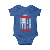 Native American Veteran USA Flag Patriotic Soldier Baby Onesie