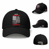 Native American Veteran USA Flag Patriotic Soldier Baseball Cap