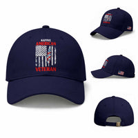 Native American Veteran USA Flag Patriotic Soldier Baseball Cap