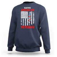 Native American Veteran USA Flag Patriotic Soldier Sweatshirt