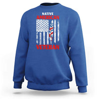 Native American Veteran USA Flag Patriotic Soldier Sweatshirt