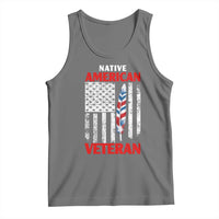 Native American Veteran USA Flag Patriotic Soldier Tank Top