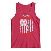 Native American Veteran USA Flag Patriotic Soldier Tank Top