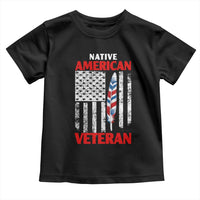 Native American Veteran USA Flag Patriotic Soldier Toddler T Shirt